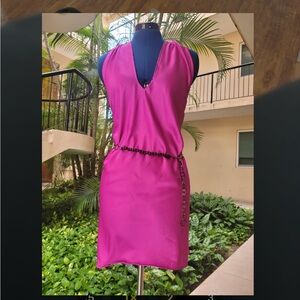 Elegant Pink Sleeveless Dress by Katulum Designs